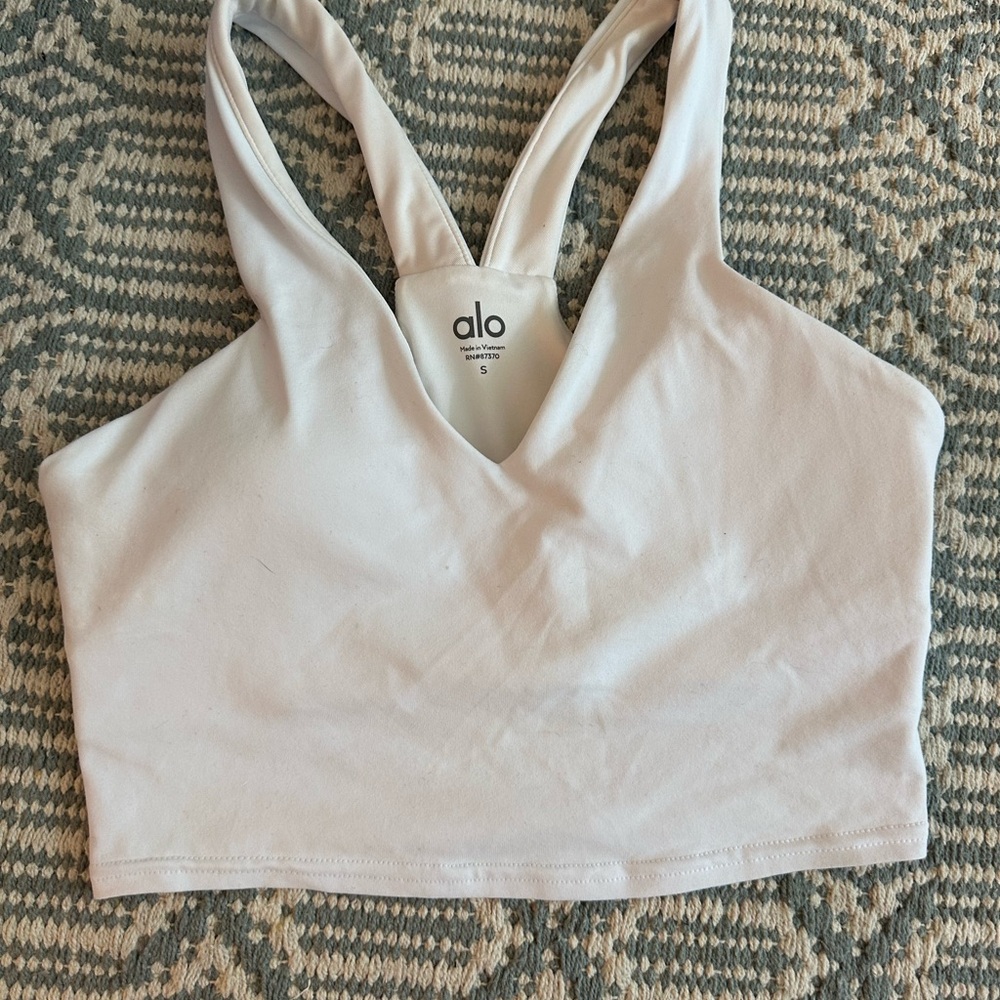 Alo Airbrush Real Bra Cropped Tank Top